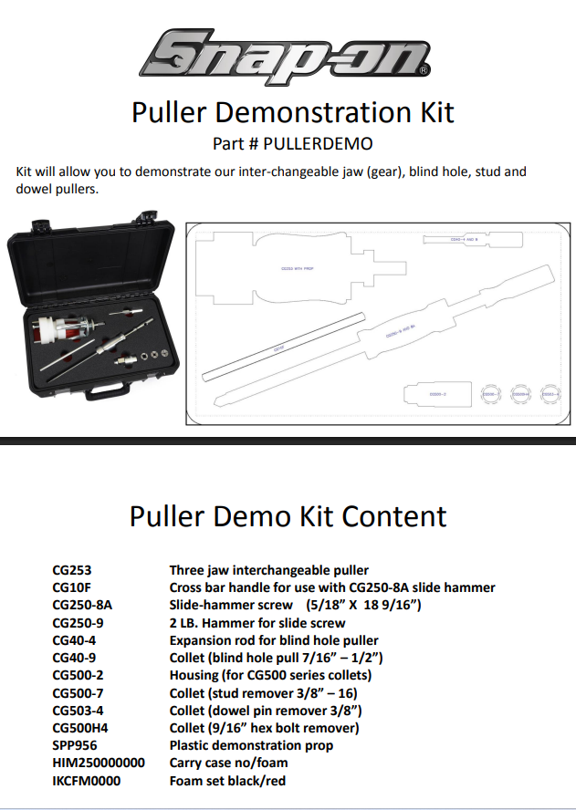 Puller Demonstration Kit