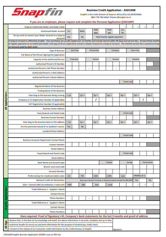 Snapfin Business Application